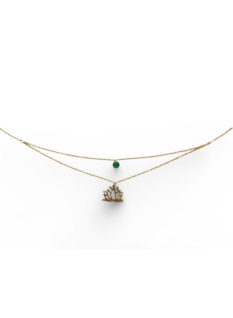 Ruby Art Gold Trendy 18K Pure Gold Anklet with Emerald, Adjustable Fit and Premium Finish, 1.46 Gram - Image 2